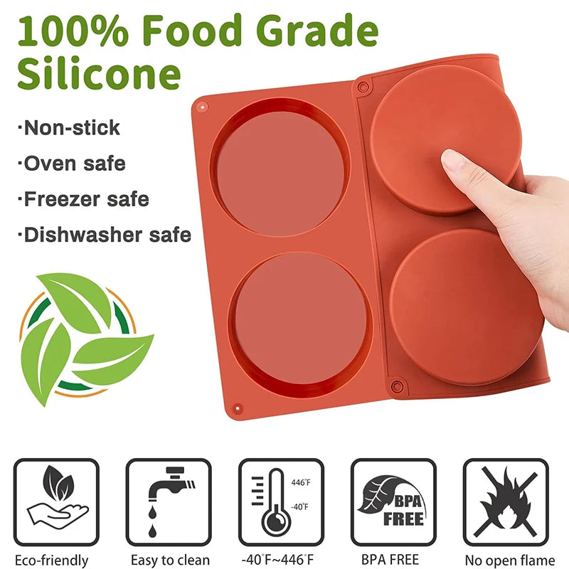 Large Round Silicone Mold for Baking and Resin Crafts - Multiple Colors