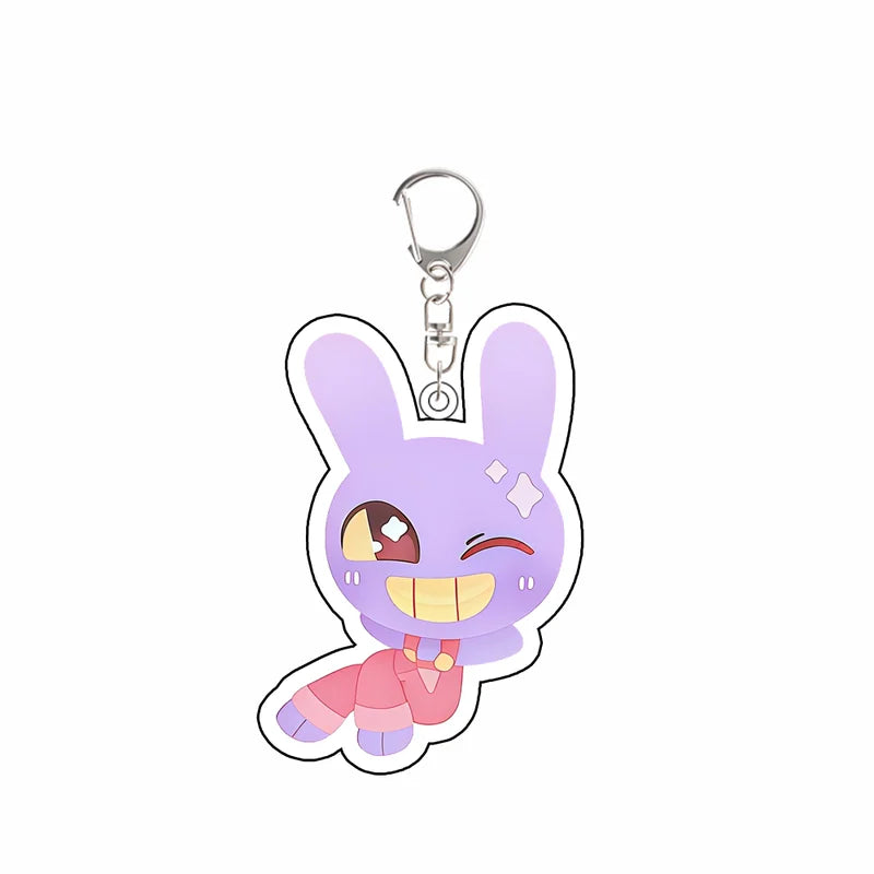 Anime Acrylic Key Chain Set for Jax Zooble Gangle Ragatha Pomni Backpack & Clothing Accessories