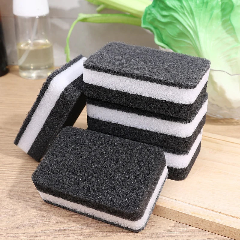 Double-Sided Dishwashing Sponge Set - Stain Removal Scouring Cloths, Kitchen Cleaning