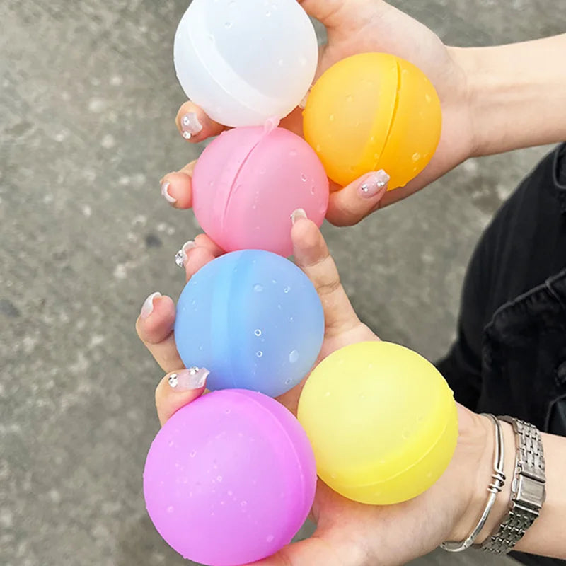 Reusable Water Balloons Set - Quick Fill Colorful Water Splash Balls for Kids & Adults
