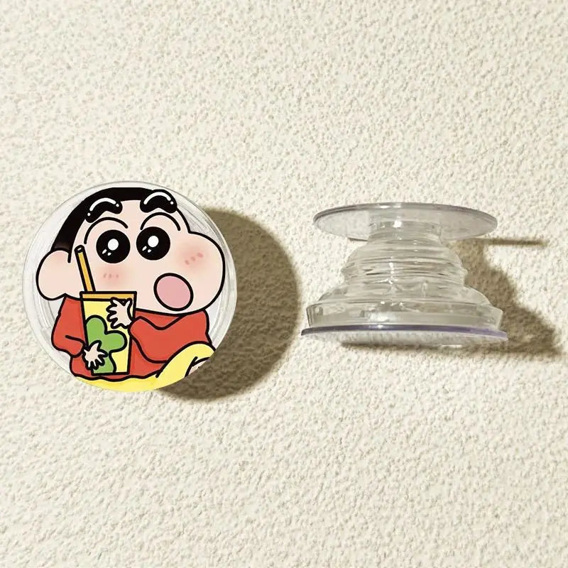 Crayon Shin-chan Mobile Phone Stand - Extendable, Adhesive, Rotatable Desk Gadget