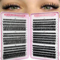 DIY Eyelash Extensions Clusters - Natural D Curl Mix, 8-16mm, Soft & Lightweight