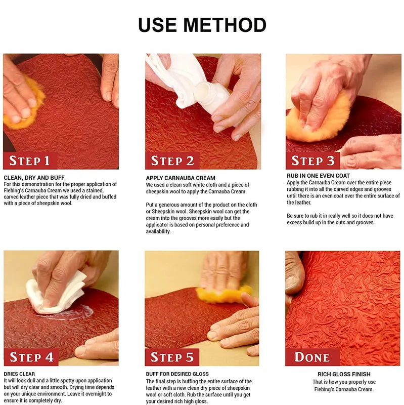 118ml Carnauba Wax Leather Finish - Protective High Gloss Coating
