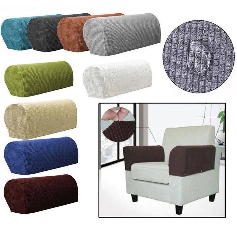 Stretch Armrest Covers for Sofa and Chair - Protectors for Furniture Set of 2