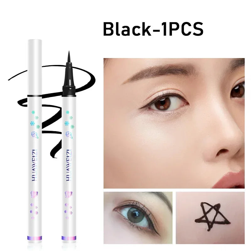Waterproof Liquid Eyeliner Pen - Fine Tip, Long-Lasting, 6 Colors