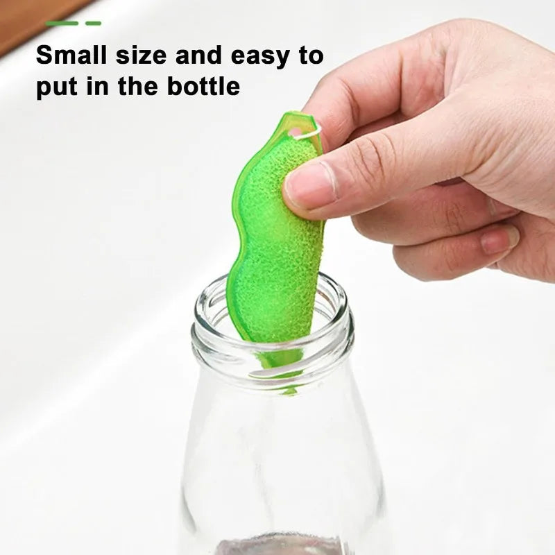 Reusable Kitchen Bottle Cleaning Sponge Brush for Glassware and Bottles