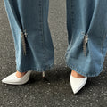 Retro Sweet Imitation Pearl Metal Chain Tassel Pendant Jewelry Pin Foot Chain for Girl Fashion