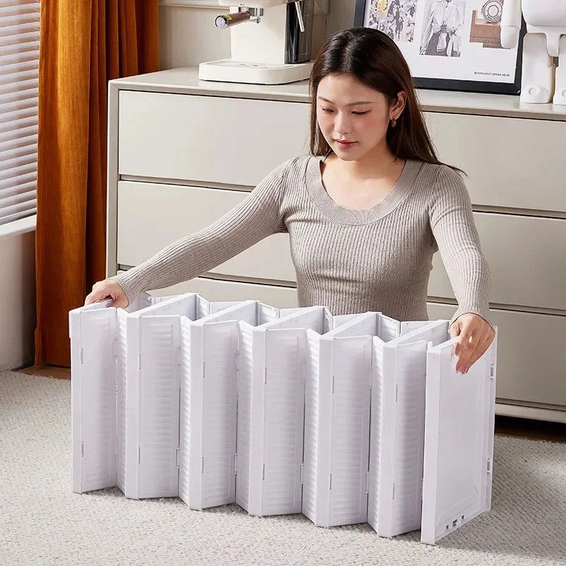 Foldable Shoe Storage Box 3/6 Layers Clear Stacking Shoe Organizer Dustproof