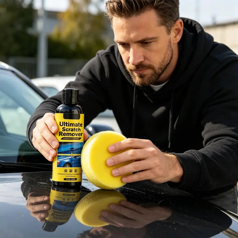 Car Scratch Repair Cream and Polishing Wax Kit with Sponges & Cloths