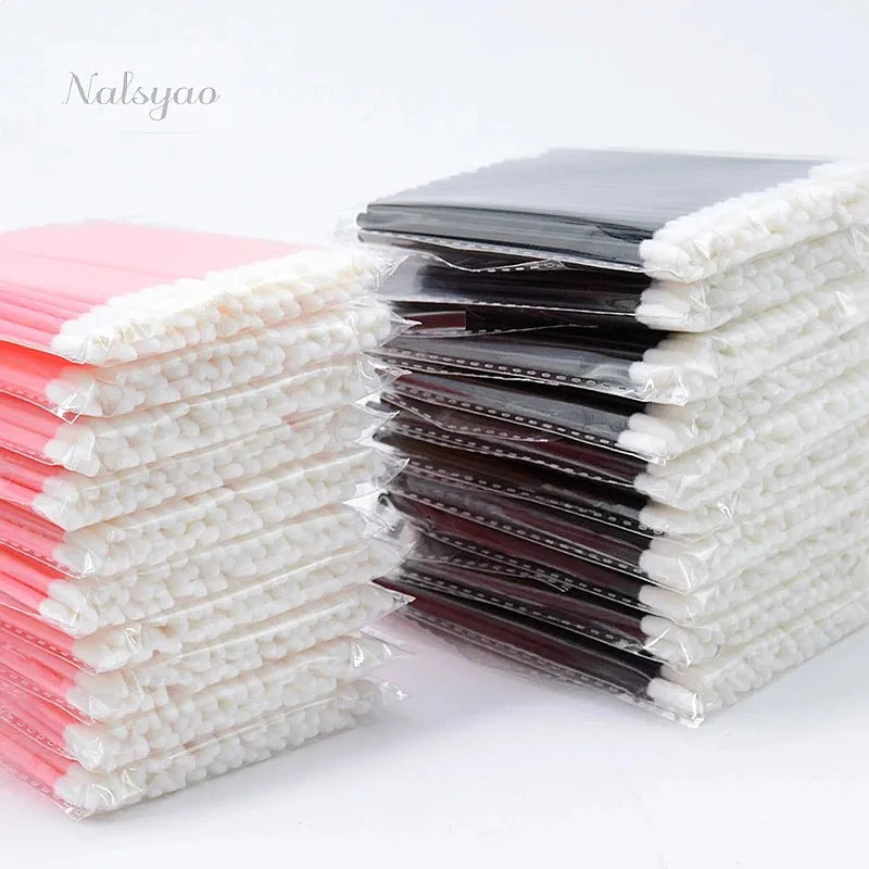 500pcs Disposable Lip Brush Set - Portable Makeup Applicators for Lipstick & Gloss