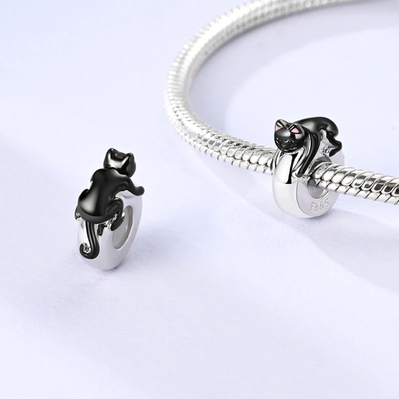 Sterling Silver Bead Charms for Bracelets DIY Jewelry Spacer Beads for Women