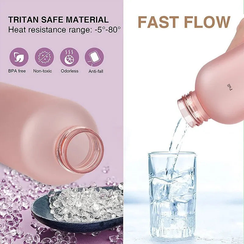 1L Reusable Water Bottle with Time Marker Leakproof BPA-Free Sports Travel