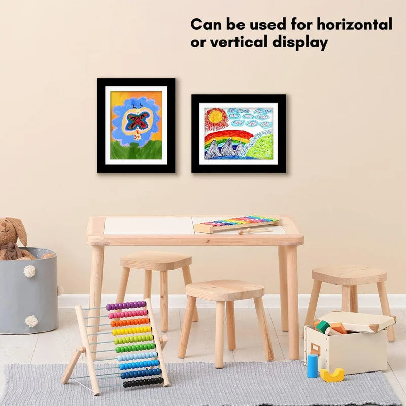 Children's Art Display Frames Wooden A4/6 Inch Reusable Photo & Artwork Holder