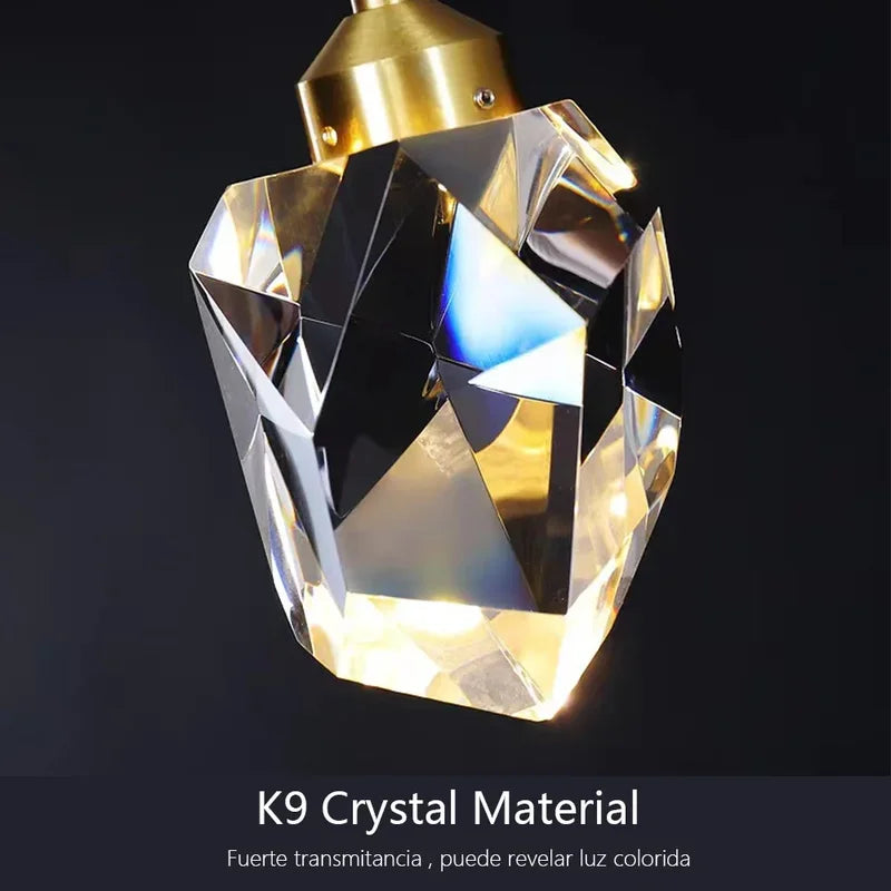 Modern Crystal LED Pendant Chandelier for Living Room Kitchen Bedroom Home Decoration