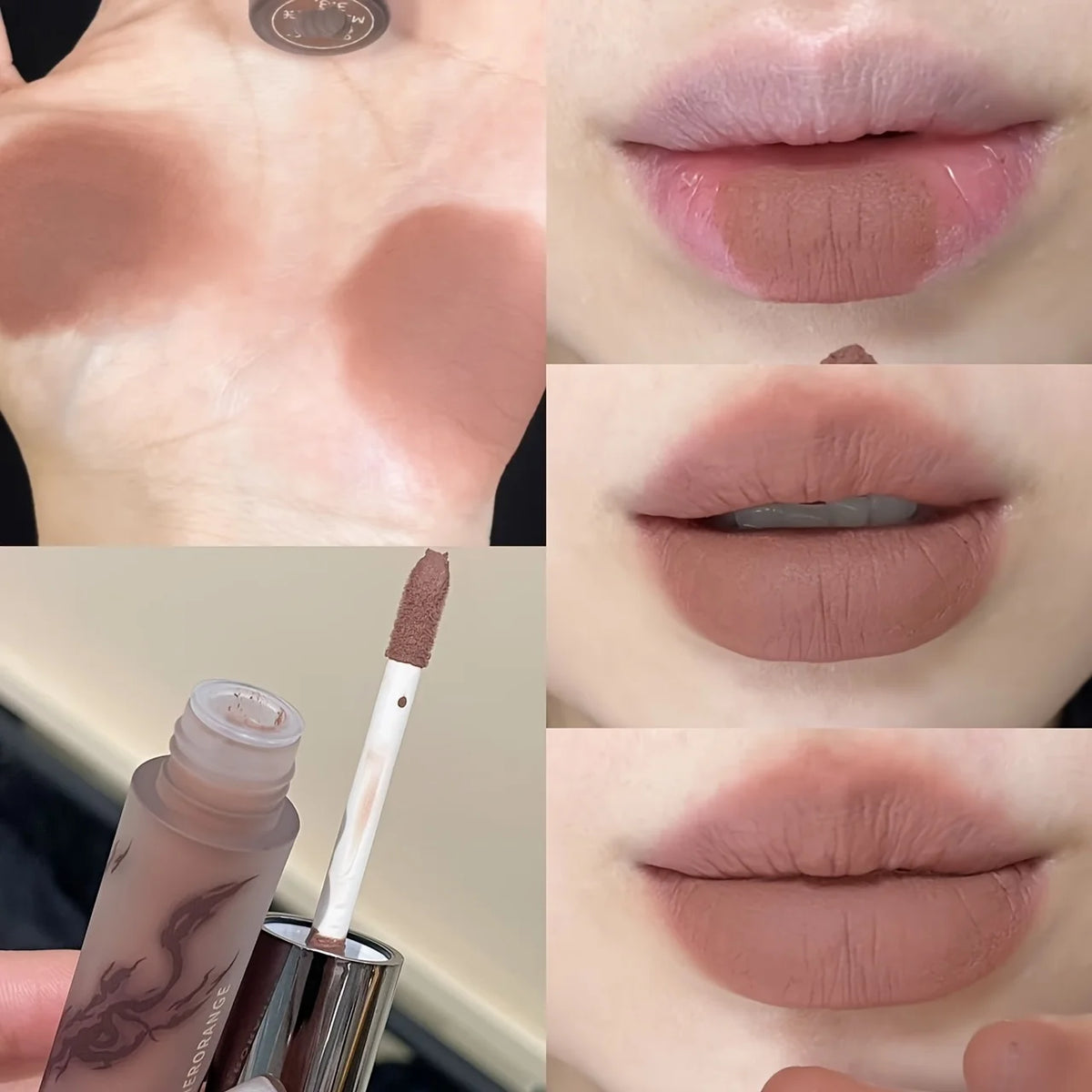 Matte Lip Gloss with Soft Velvet Texture High Color Payoff Transfer-Resistant Lip Makeup