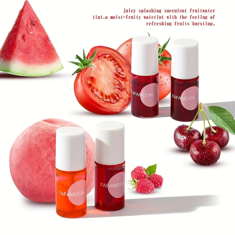 Fruity Lip Tint Water Gloss - Moisturizing Waterproof Liquid Lipstick