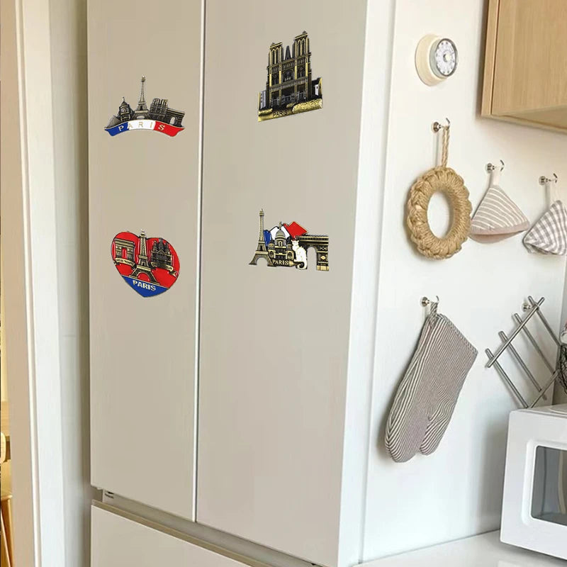 Metal Eiffel Tower Fridge Magnet Paris France Travel Souvenir Gift