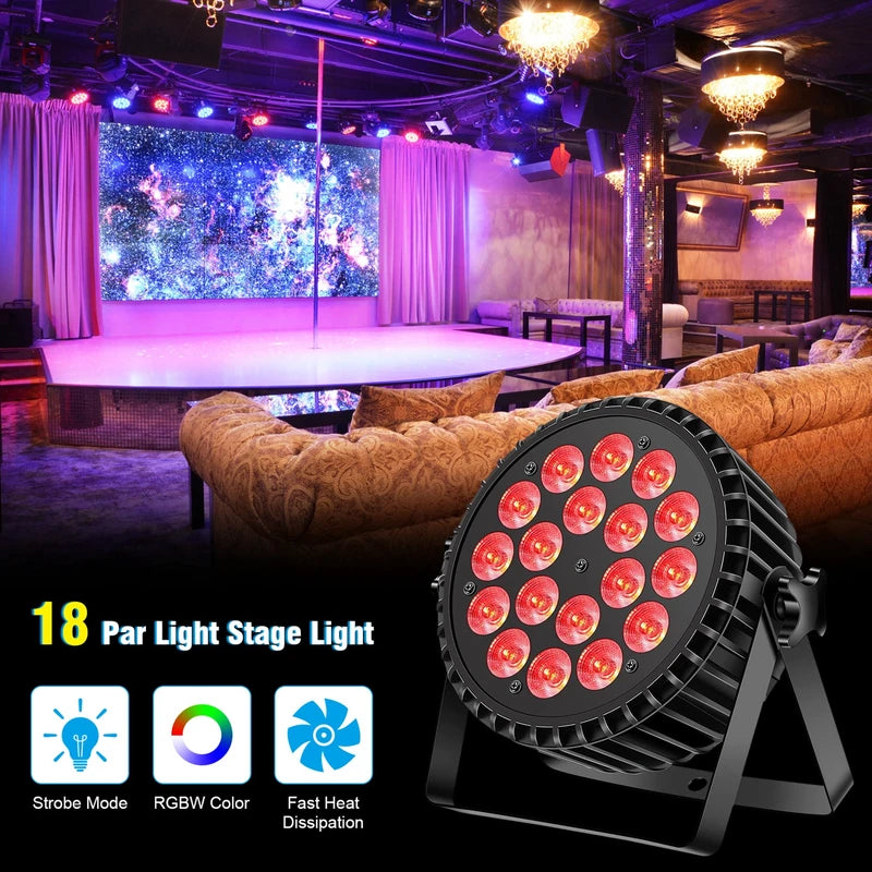 RGBW 200W LED Stage Light with DMX512 - 4 in 1 Effect Disco Party Lighting