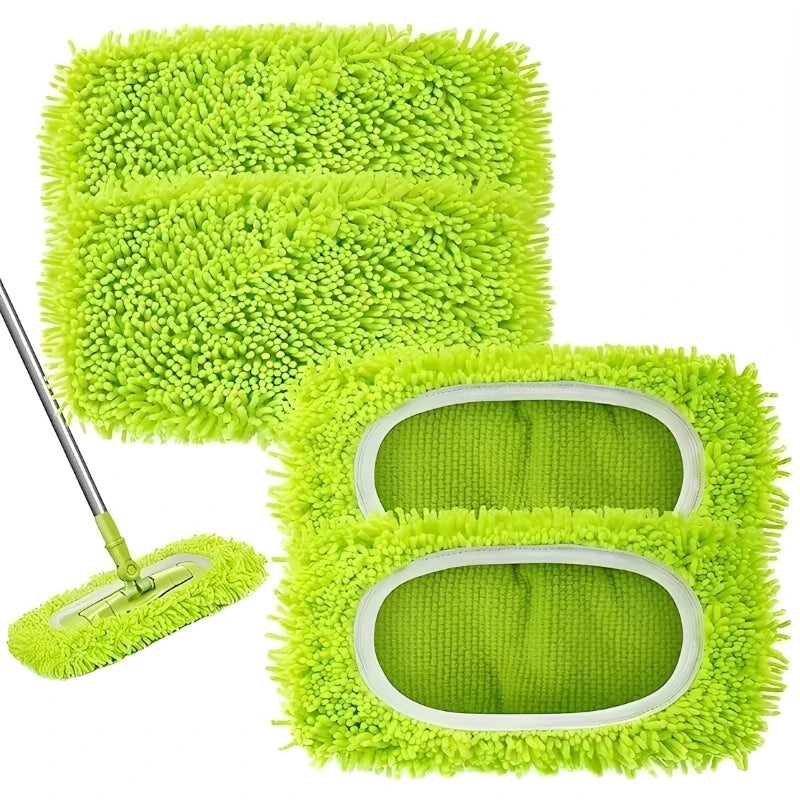 Reusable Microfiber Mop Pads for Swiffer Sweeper Replacement Cloths - Thick Chenille, Washable & Absorbent