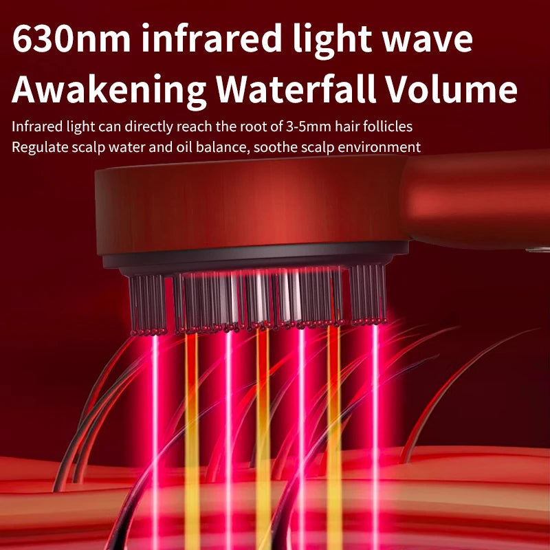 Electric Hair Growth Comb with Red Light Therapy & Scalp Massage