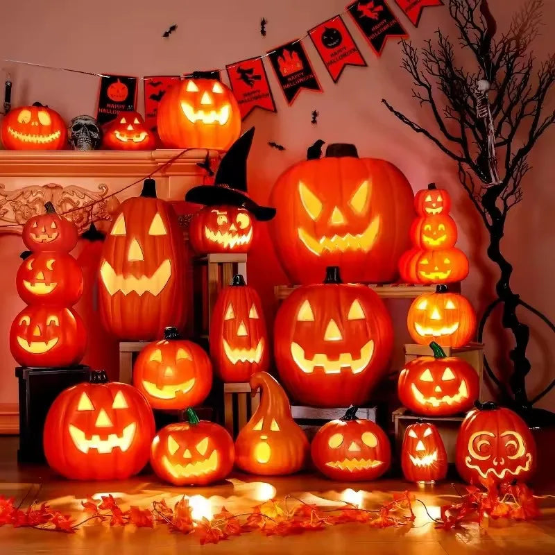 Halloween Decorative Pumpkin Lantern Outdoor Indoor Party Light - Spooky Pumpkin Decor