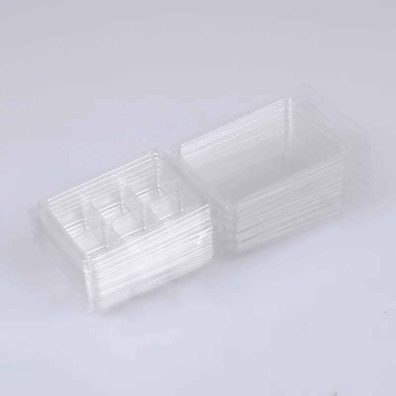 10Pcs Wax Melt Clamshell Molds Clear Wax Cubes for Candle Making