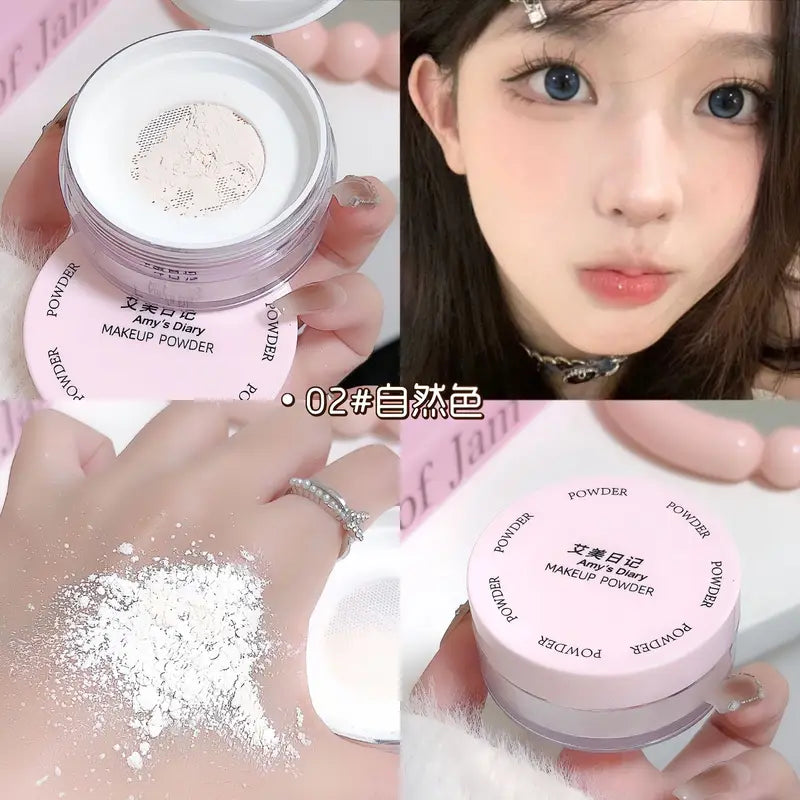Loose Setting Face Powder - Matte Finish, Oil Control, Brightening, 12g - Transparent or Natural Shades