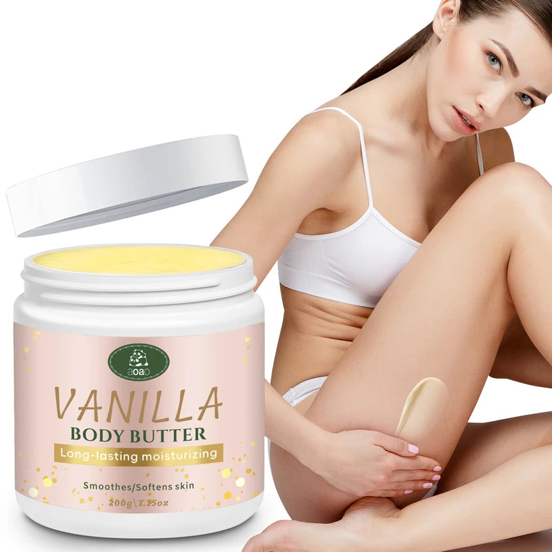 Vanilla Body Butter with Coconut & Shea Oil - Deep Hydration Moisturizer