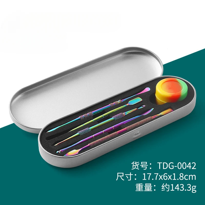 Wax Carving Tool Set with Silicone Container & Metal Case - 6 Pcs
