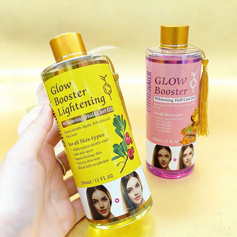 Brightening Skin & Body Massage Oil with Kojic Acid - 300ml Glow Booster Serum