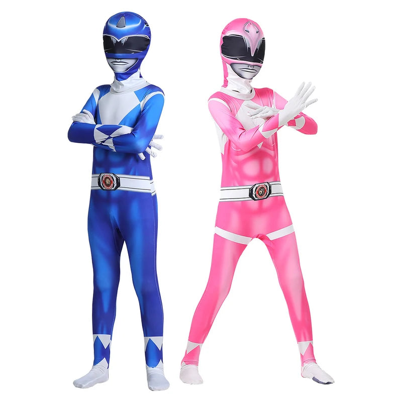Superhero Cosplay Costume Jumpsuit Mask Set for Halloween & Parties