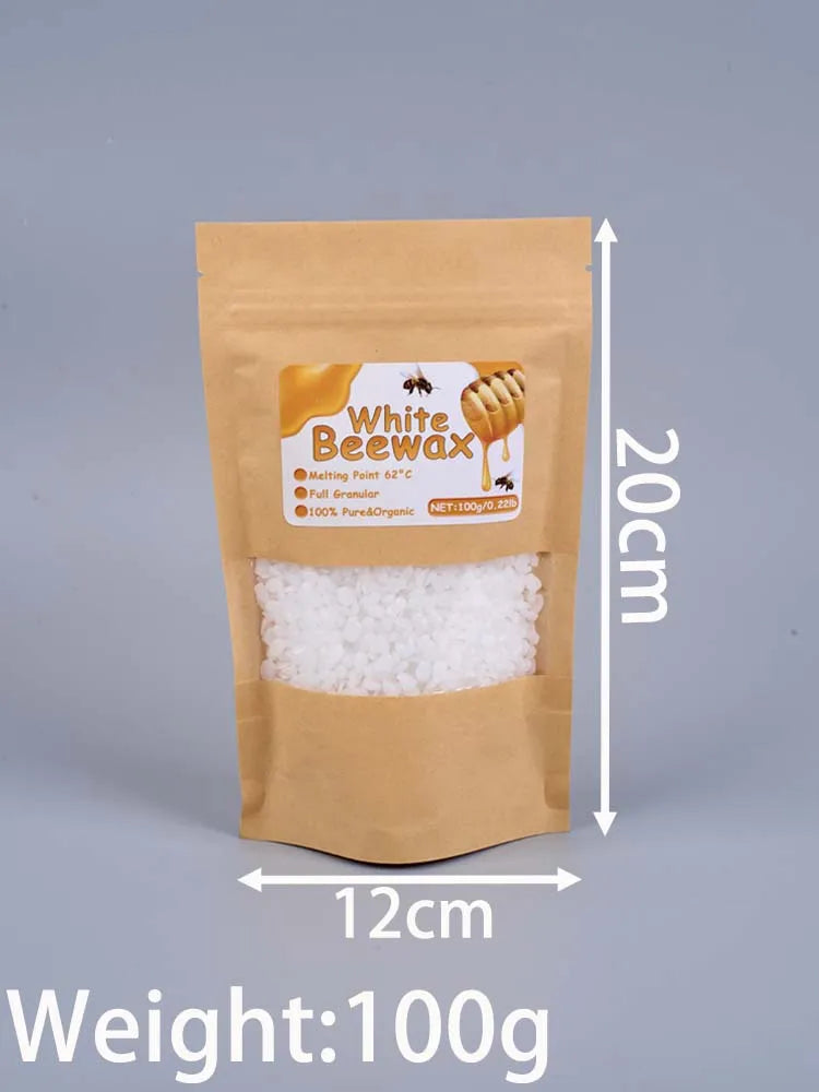 Natural Beeswax Granules for Candle Making - Pure, Scented, Smokeless Craft Material