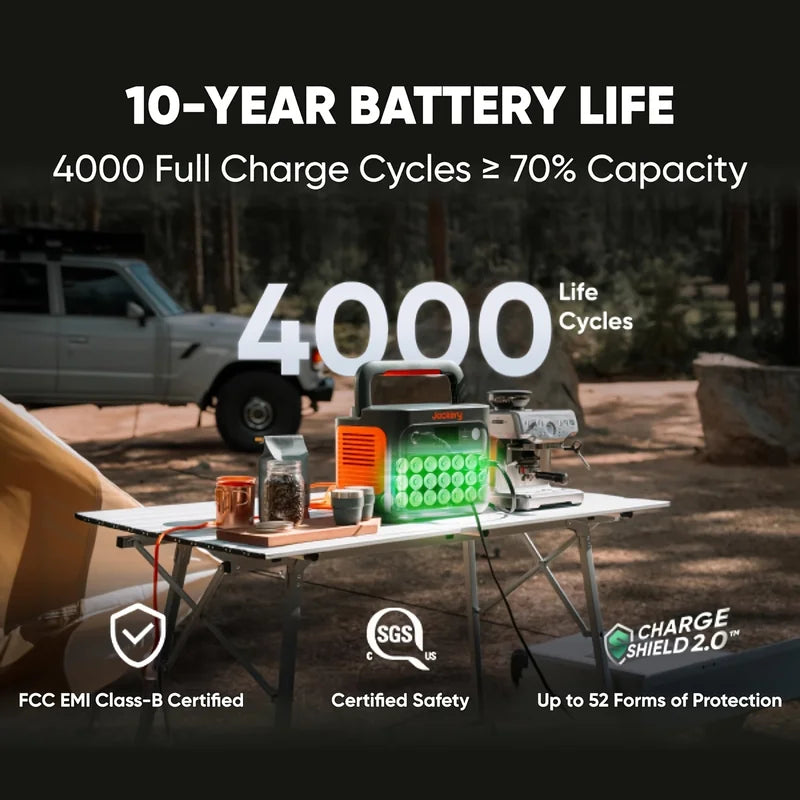 Portable Power Station 1000W Solar Generator with 5M Extension Cord for Camping RV Emergencies