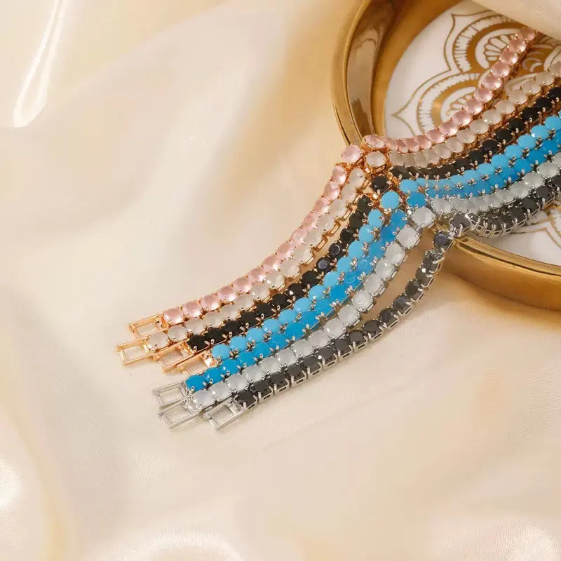 Elegant Zirconia Bracelet for Women - Multiple Colors & Lengths