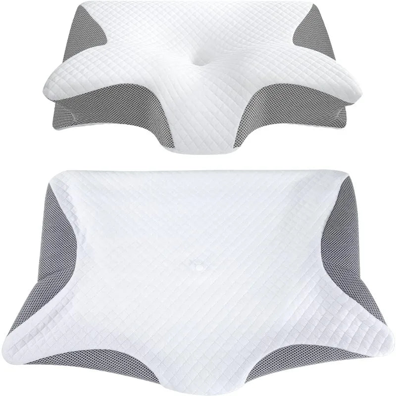 Memory Foam Cervical Pillowcase with Zipper Replaceable Breathable Machine Washable - 1 Piece