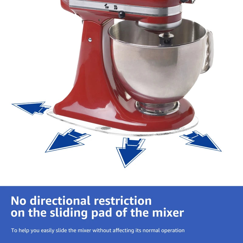 Mixer Slider Mat for 4.5 QT Tilt-Head Stand Mixers - Acrylic Counter Protector