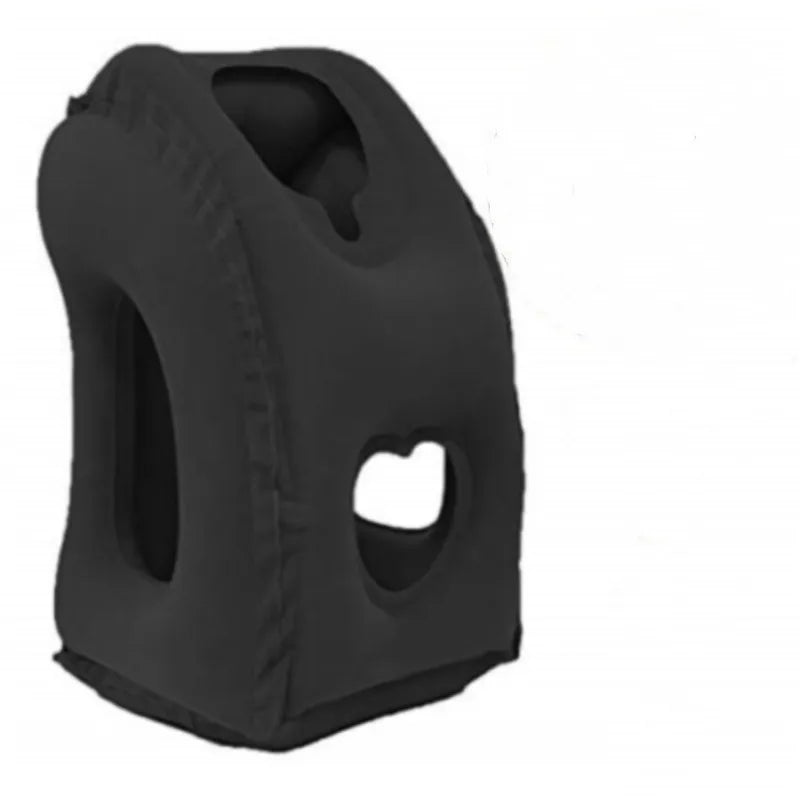 Inflatable Travel Pillow with Patented Valve - Neck & Head Support for Airplane Comfort