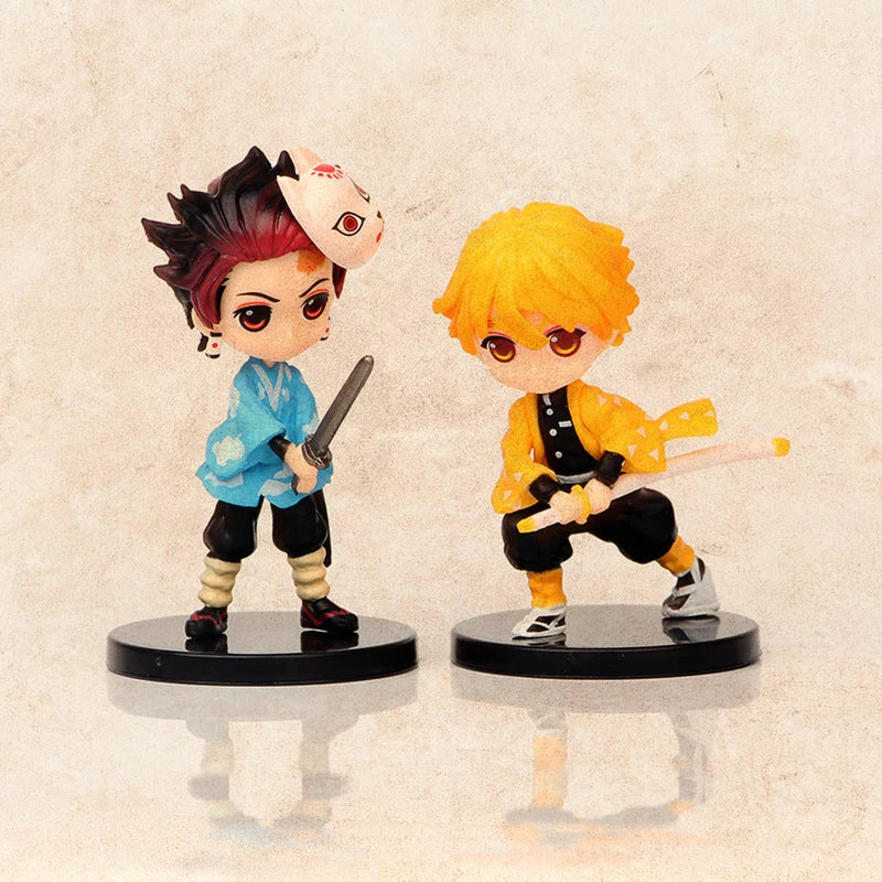 6PCS Anime Demon Slayer Action Figures Set - PVC Model Toys for Collectors