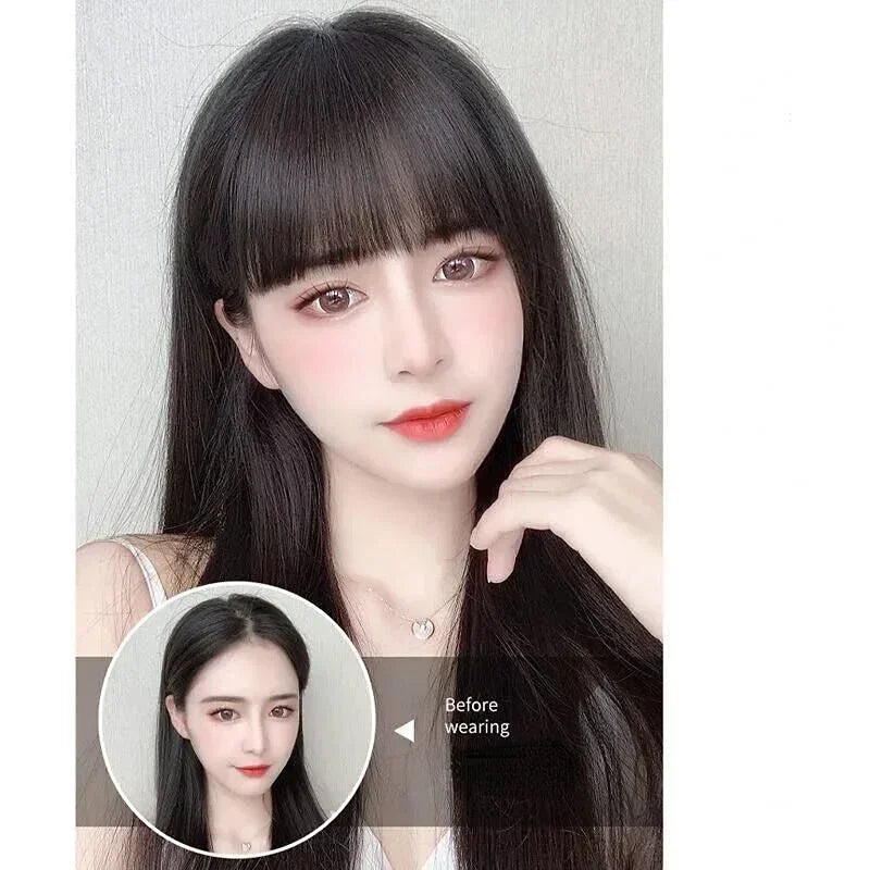 Fake Hair Bangs Clip-In Extension Synthetic Fringe for Women - Multiple Colors