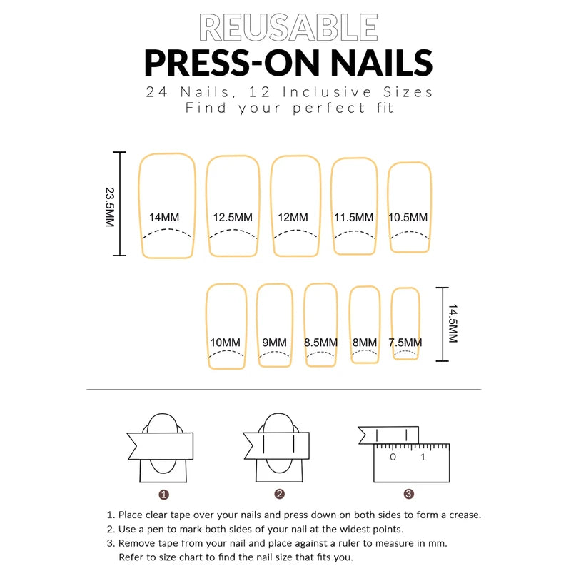24pcs French Leopard Nail Set with 3D Bowknot & Rhinestone Stars - False Nails for Manicure