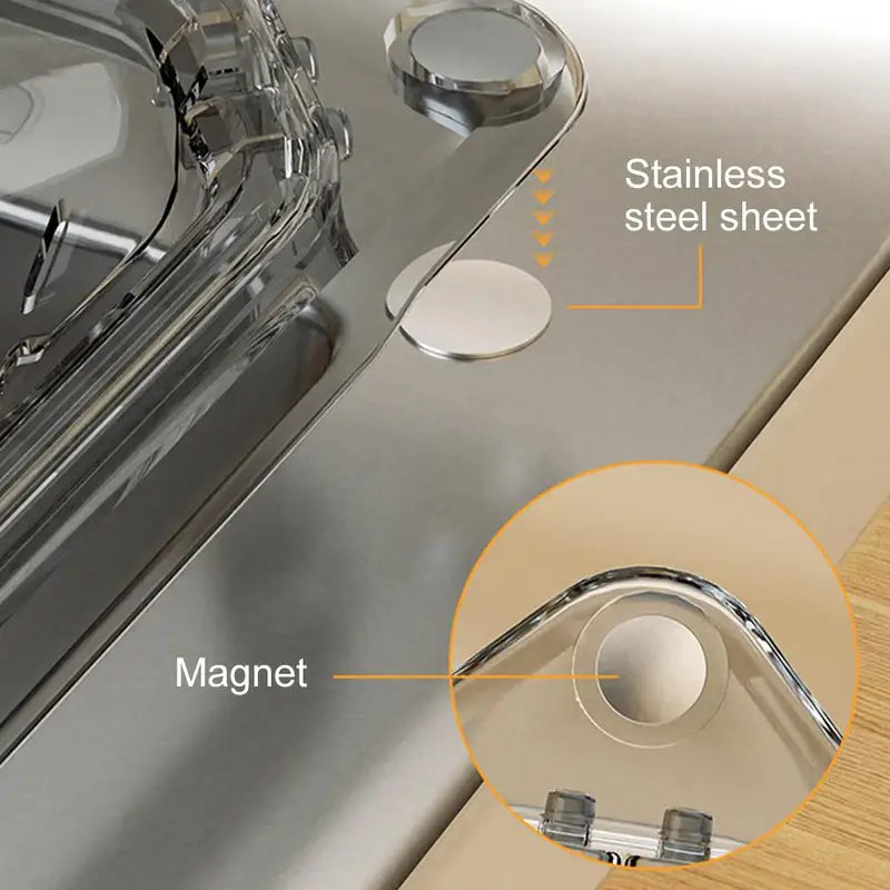 Kitchen Sink Drain Filter Basket - Triangular Food Waste Strainer & Storage Caddy