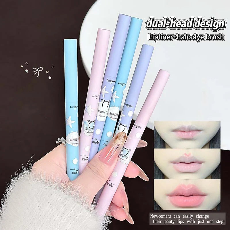 Waterproof Matte Lipstick & Lip Liner Pencil Set - Long Lasting, Velvet Finish