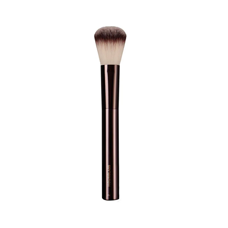 Makeup Brush Set for Powder, Contour & Blush - Professional Cosmetic Tool with Metal Handle