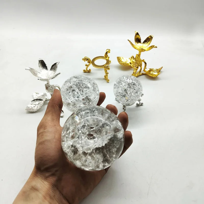 Ice Cracking Crystal Ball for Fountain & Decor - 3/4/5cm Home Ornaments
