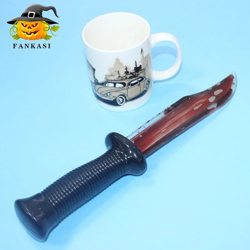 Halloween Role-Playing Blood Knife Prop - Horror Makeup & Prank Accessory