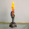 Halloween Ghost Skeleton Decoration with LED Luminous Candle Light - Plastic Props