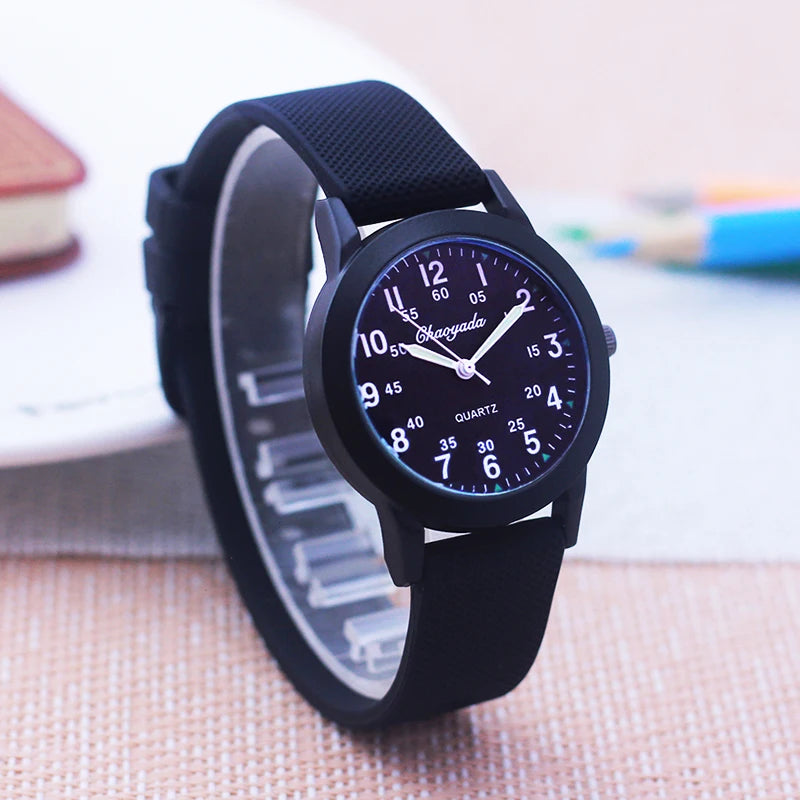 Children's 60-Minute Quartz Exam Watch for Boys Girls with Silicone Strap