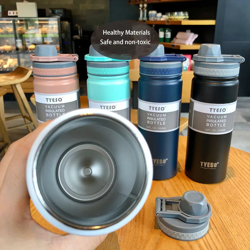 Insulated Stainless Steel Travel Water Bottle - Hot & Cold Drink Thermos Mug