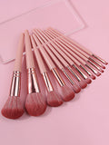 12-Piece Makeup Brush Set - Assorted Cosmetic Blush Foundation Eye Shadow