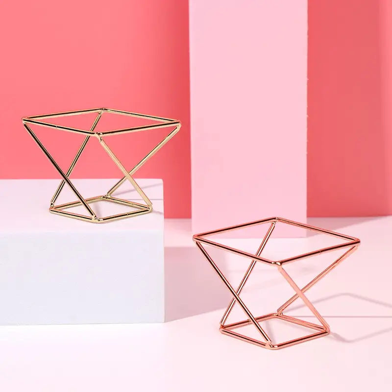 Metal Makeup Sponge Holder Rack with Brush Storage for Vanity or Bathroom